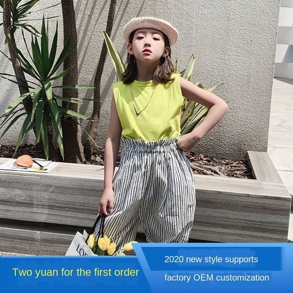 jsmhr new korean style clothing 2020 girl's t-shirt sleeveless children's clothing vest back printing medium and large children�, Blue
jsmhr new korean style clothing 2020 girl's t-shirt sleeveless children's clothing vest back printing medium and large children�, Blue