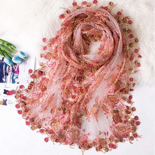 2020 scarf women's new korean scarf embroidered lace lace tassel embroidery classic long decorative shawl, Blue;gray
2020 scarf women's new korean scarf embroidered lace lace tassel embroidery classic long decorative shawl, Blue;gray