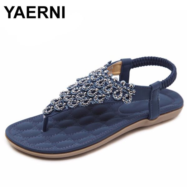 yaerni women ethnic bohemia flat sandals shoes woman crystal flower flip flop beach sandals casual shoes size 35-42 blue beige, Black
yaerni women ethnic bohemia flat sandals shoes woman crystal flower flip flop beach sandals casual shoes size 35-42 blue beige, Black