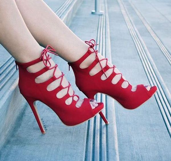 summer new woman suede red pink black cuts out gladiator cage sandals cross lace up front stiletto heels peep toe sandals shoes
summer new woman suede red pink black cuts out gladiator cage sandals cross lace up front stiletto heels peep toe sandals shoes