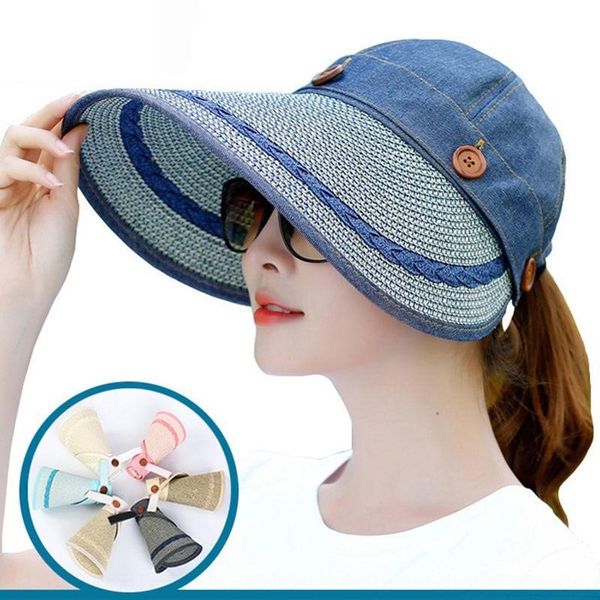 2019 new straw straw empty sun female summer outdoor sunscreen tea hat tourism holiday beach hat female, Blue;gray
2019 new straw straw empty sun female summer outdoor sunscreen tea hat tourism holiday beach hat female, Blue;gray