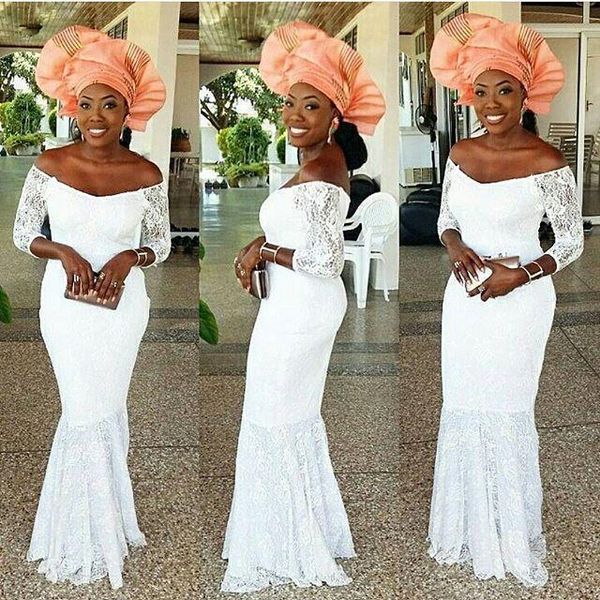 white mermaid long african women formal evening dresses new long sleeves lace off shoulder floor length prom party dress modern c02, Black;red
white mermaid long african women formal evening dresses new long sleeves lace off shoulder floor length prom party dress modern c02, Black;red