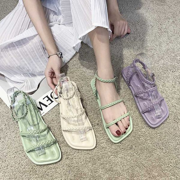 roman sandals women's fashion new 2020 summer square toe woven fairy style all-match flat-soled beach shoes, Black
roman sandals women's fashion new 2020 summer square toe woven fairy style all-match flat-soled beach shoes, Black