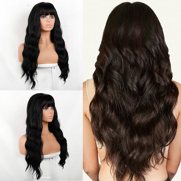 black dark brown wigs long wavy synthetic wigs for women cosplay wigs natural color wig heat fiber hair, Black;brown
black dark brown wigs long wavy synthetic wigs for women cosplay wigs natural color wig heat fiber hair, Black;brown