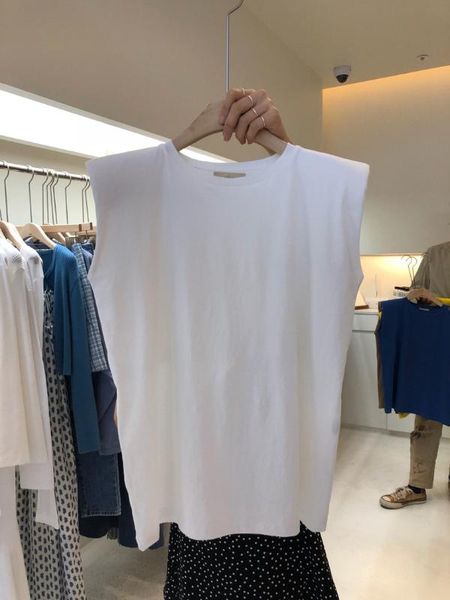 breif o-neck shoulder pad tank women loose casual modis sleevelss 2020 summer new arrival, White
breif o-neck shoulder pad tank women loose casual modis sleevelss 2020 summer new arrival, White