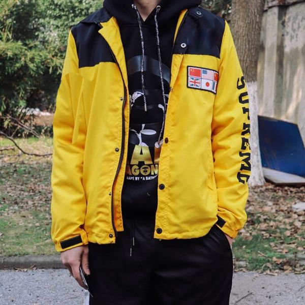 street tide map coat su up jointjacket removable windbreaker and national flag coat national flag cap men's luminous windbreaker, Black;brown
street tide map coat su up jointjacket removable windbreaker and national flag coat national flag cap men's luminous windbreaker, Black;brown