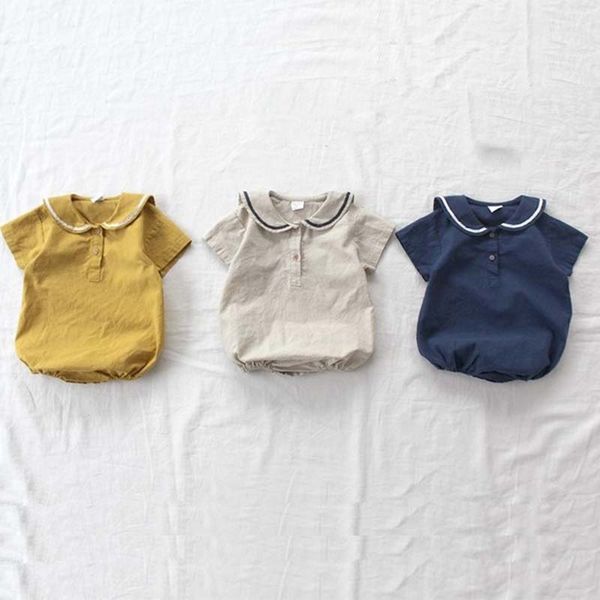 2020 baby clothes summer baby college style jumpsuit boy summer navy ultra-thin cool lapel crawl suit, Blue
2020 baby clothes summer baby college style jumpsuit boy summer navy ultra-thin cool lapel crawl suit, Blue