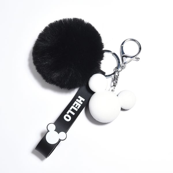 new imitated fur ball keychain with pu leather key ring key chain on bag acessory n001, Silver
new imitated fur ball keychain with pu leather key ring key chain on bag acessory n001, Silver