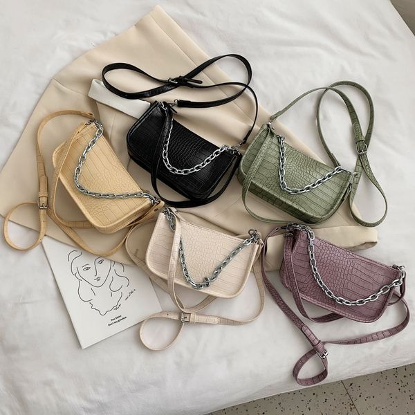 chain design small pu leather crocodile underarm bag crossbody bags for women 2020 luxury solid color shoulder handbags
chain design small pu leather crocodile underarm bag crossbody bags for women 2020 luxury solid color shoulder handbags