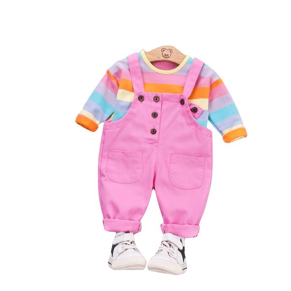 autumn toddler infant clothing sets baby girls clothes suit rainbow color stripe t shirt wing strap pants kid costume tracksuits, White
autumn toddler infant clothing sets baby girls clothes suit rainbow color stripe t shirt wing strap pants kid costume tracksuits, White