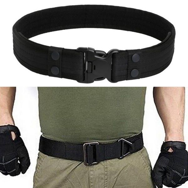 waist support belt combat canvas duty tactical sport with plastic buckle army adjustable outdoor fan hook loop waistband, Black;gray 
waist support belt combat canvas duty tactical sport with plastic buckle army adjustable outdoor fan hook loop waistband, Black;gray