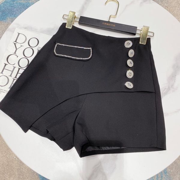 deat 2020 autumn new arrivals high waist rhinestone buttons casual shorts women mj863, White;black
deat 2020 autumn new arrivals high waist rhinestone buttons casual shorts women mj863, White;black