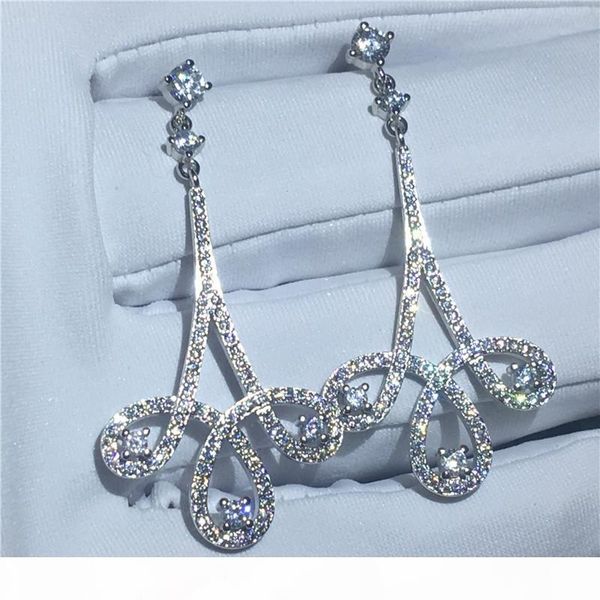 fine jewelry drop earring 925 sterling silver pave setting diamond cz engagement wedding dangle earrings for women bridal gift, Golden;silver
fine jewelry drop earring 925 sterling silver pave setting diamond cz engagement wedding dangle earrings for women bridal gift, Golden;silver