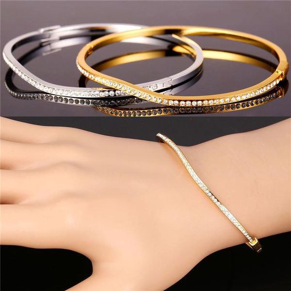 clear austrian rhinestone jewelry for women platinum/18k real gold plated casual style irregular bangle bracelet, Black
clear austrian rhinestone jewelry for women platinum/18k real gold plated casual style irregular bangle bracelet, Black