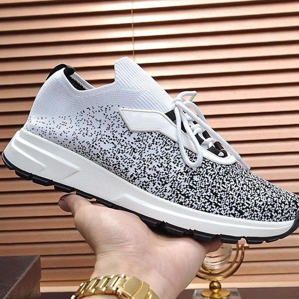 men shoes casual luxury footwears breathable lace -up prax 01 knit fabric sneaker with origin box scarpe da uomo mens shoes fashion drop shi, Black
men shoes casual luxury footwears breathable lace -up prax 01 knit fabric sneaker with origin box scarpe da uomo mens shoes fashion drop shi, Black