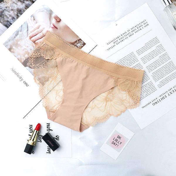 new fashion plus size lace soft cotton ladies briefs wire ice silk one piece seamless underwear girl xl size panties, Black;pink
new fashion plus size lace soft cotton ladies briefs wire ice silk one piece seamless underwear girl xl size panties, Black;pink