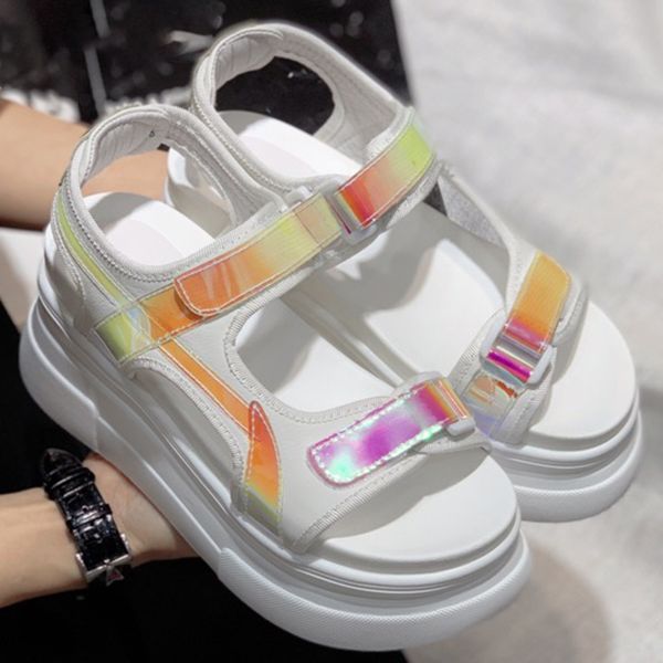 summer women platform sandals fashion buckle design increasing sandals rainbow thick sole casual platform shoes female 34-39, Black
summer women platform sandals fashion buckle design increasing sandals rainbow thick sole casual platform shoes female 34-39, Black