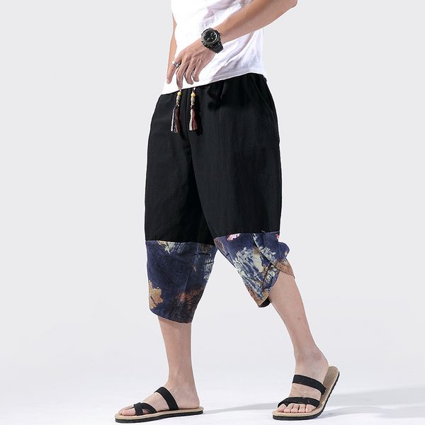 men's pants 2021 linen harem jogger men designer printing summer streetwear sweatpants, Black
men's pants 2021 linen harem jogger men designer printing summer streetwear sweatpants, Black