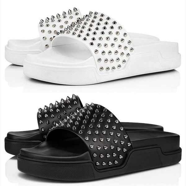 red bottoms men slippers fashion slides triple black white pink spikes mens flat flip flops beach l platform sandals
red bottoms men slippers fashion slides triple black white pink spikes mens flat flip flops beach l platform sandals
