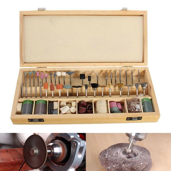 228 piece rotary tool accessories kit in wooden box grinding polishing shank craft bits mf999
228 piece rotary tool accessories kit in wooden box grinding polishing shank craft bits mf999