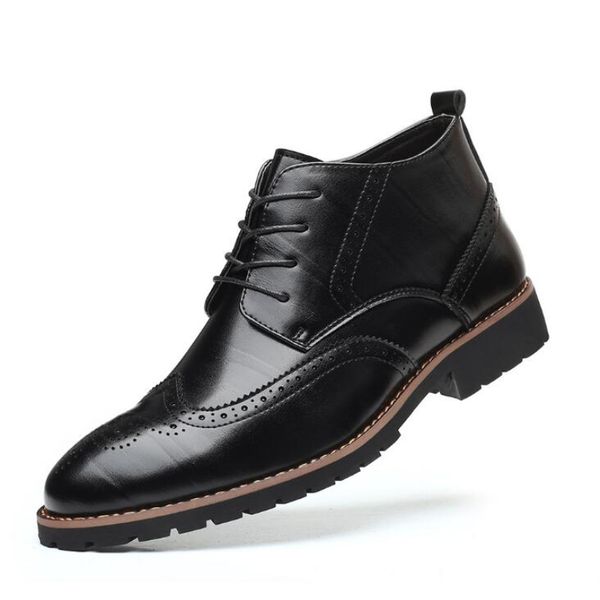 men brogue boots large size outdoor male hiking boots mens waterproof leather ankle boots non-slip sneakers botas hombre, Black
men brogue boots large size outdoor male hiking boots mens waterproof leather ankle boots non-slip sneakers botas hombre, Black