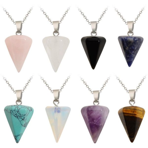 natural gemstone pendant necklace crystal healing chakra reiki silver stone hexagonal prisme cone pendulum charm necklaces chain jewelry
natural gemstone pendant necklace crystal healing chakra reiki silver stone hexagonal prisme cone pendulum charm necklaces chain jewelry