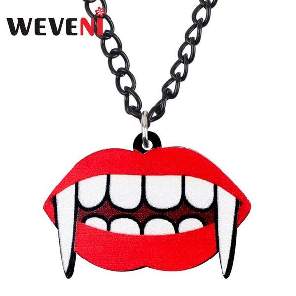 weveni acrylic vampire red lip necklace pendant chain collar fashion jewelry for women girls kids birthday gift 2020 sale, Silver
weveni acrylic vampire red lip necklace pendant chain collar fashion jewelry for women girls kids birthday gift 2020 sale, Silver