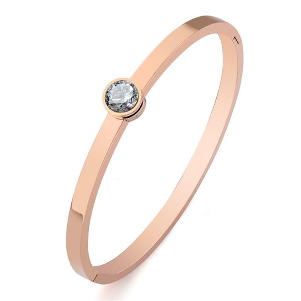 round zircon bracelets bangles for women luxury jewelry stainless steel opening rose gold bangles girl accesoires, Black
round zircon bracelets bangles for women luxury jewelry stainless steel opening rose gold bangles girl accesoires, Black