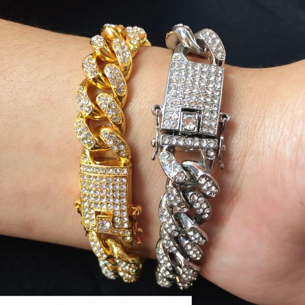 2020 gold silver bracelets jewelry diamond iced out chain miami cuban link chain bracelet mens hip hop jewelry, Golden;silver
2020 gold silver bracelets jewelry diamond iced out chain miami cuban link chain bracelet mens hip hop jewelry, Golden;silver