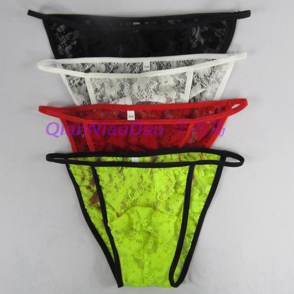 underpants mens lace string bikini panties transparent briefs, Black;white 
underpants mens lace string bikini panties transparent briefs, Black;white