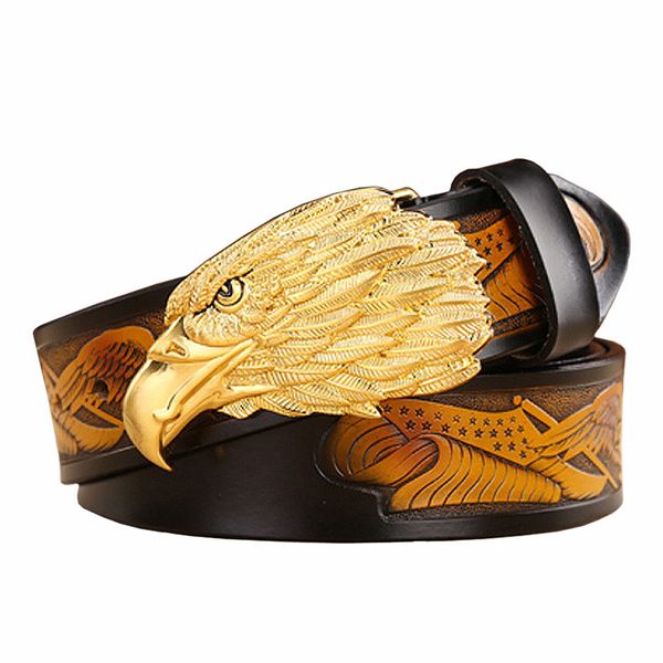 man's eagle buckle genuine leather belt high-grade cowhide carve pattern vintage luxury belt casual wild p38 vulture buckle, Black;brown
man's eagle buckle genuine leather belt high-grade cowhide carve pattern vintage luxury belt casual wild p38 vulture buckle, Black;brown