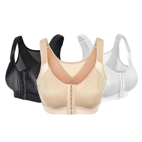 women front buckle push up sports bras vest underwear shockproof breathable gym fitness athletic running yoga sport, White;black
women front buckle push up sports bras vest underwear shockproof breathable gym fitness athletic running yoga sport, White;black