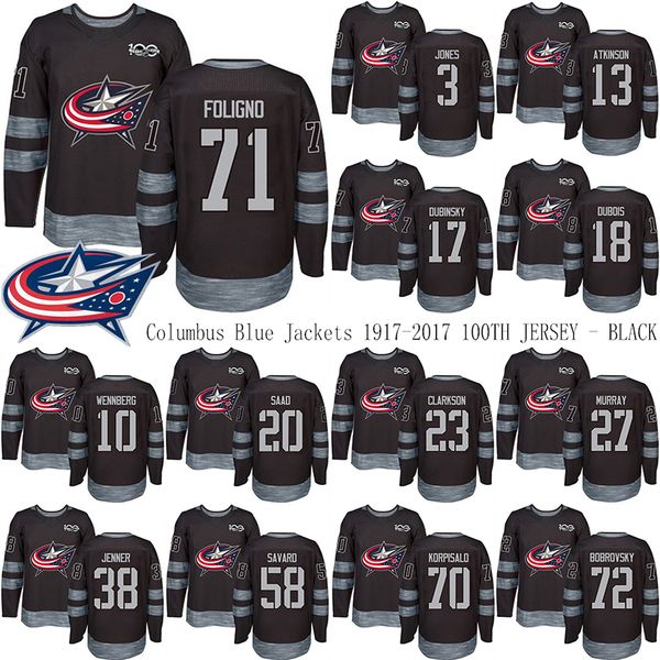 columbus blue jackets 1917-2017 100th anniversary black 71 nick foligno 13 cam atkinson 3 seth jones 72 sergei bobrovsky hockey jerseys, Black;red
columbus blue jackets 1917-2017 100th anniversary black 71 nick foligno 13 cam atkinson 3 seth jones 72 sergei bobrovsky hockey jerseys, Black;red
