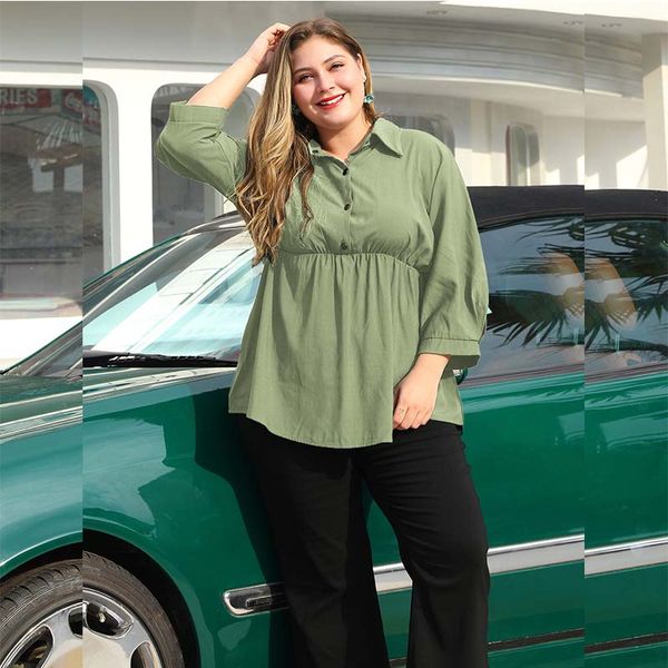 whzhm autum red plus size 3xl 4xl blouse ladies green puff sleeve loose dark bule femme turn-down collar shirt women, White
whzhm autum red plus size 3xl 4xl blouse ladies green puff sleeve loose dark bule femme turn-down collar shirt women, White