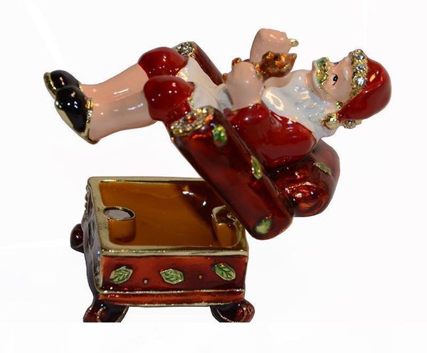 christmas santa claus faberge trinket & jewelry box metal crafts birthday christmas decoration gifts, Black;white
christmas santa claus faberge trinket & jewelry box metal crafts birthday christmas decoration gifts, Black;white