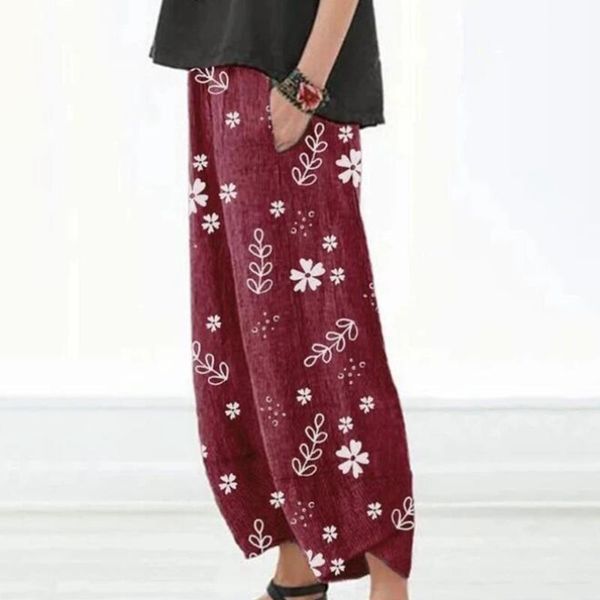 puimentiua vintage floral harem pants women trousers elastic waist cotton linen wide leg pants loose pantalon summer plus size, Black;white
puimentiua vintage floral harem pants women trousers elastic waist cotton linen wide leg pants loose pantalon summer plus size, Black;white