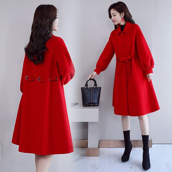 aiusy 2019 popular autumn coat woolwool wool and winter korean-style loose woolen coat women's cotton-padded and flesh-covering slimmin, Black
aiusy 2019 popular autumn coat woolwool wool and winter korean-style loose woolen coat women's cotton-padded and flesh-covering slimmin, Black