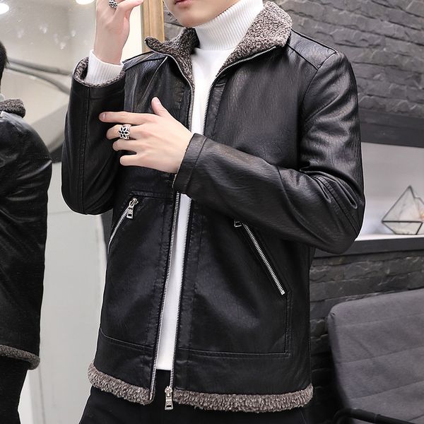 fund easy type youth men's one increase down keep warm clothing loose coat thickening leisure time leather jacket, Black
fund easy type youth men's one increase down keep warm clothing loose coat thickening leisure time leather jacket, Black