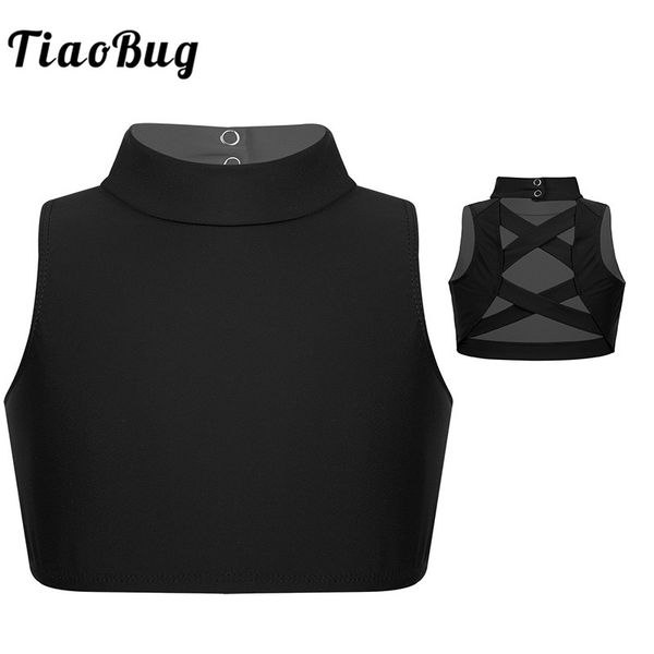 tiaobug kids teens sleeveless strappy dance crop girls ballet workout gymnastics children practice stage dance costumes, Black;red
tiaobug kids teens sleeveless strappy dance crop girls ballet workout gymnastics children practice stage dance costumes, Black;red