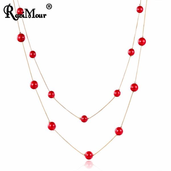 ravimour 4 colos red simulated pearl necklace women long chain multilayer choker necklace jewelry trendy sweater accessories, Silver
ravimour 4 colos red simulated pearl necklace women long chain multilayer choker necklace jewelry trendy sweater accessories, Silver