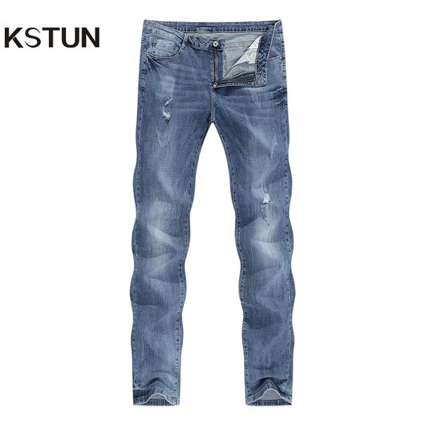 kstun ripped jeans men stretch light blue ultrathin distressed man rip jean slim fit hip hop casual denim pants male biker jeans 
kstun ripped jeans men stretch light blue ultrathin distressed man rip jean slim fit hip hop casual denim pants male biker jeans