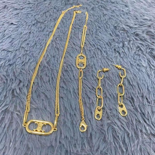 new high-end custom arc de triomphe necklace set wild fashion trend bracelet, Silver
new high-end custom arc de triomphe necklace set wild fashion trend bracelet, Silver