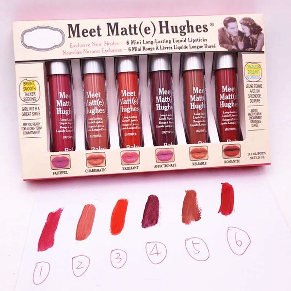 6pcs/set meet matt(e) hughes lipstick rouge a levre listicks lip gloss kit lipgloss cosmetics maquiagem
6pcs/set meet matt(e) hughes lipstick rouge a levre listicks lip gloss kit lipgloss cosmetics maquiagem