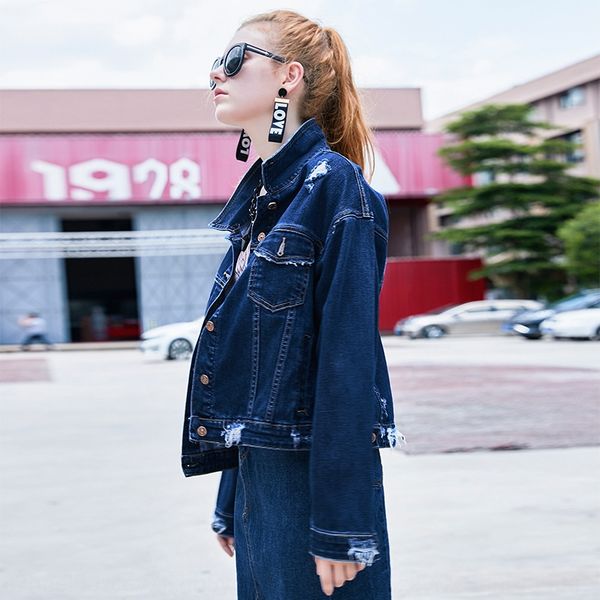 super step autumn new coat women's denim coat women's solid color loose small suit recruit 7130, White;black
super step autumn new coat women's denim coat women's solid color loose small suit recruit 7130, White;black