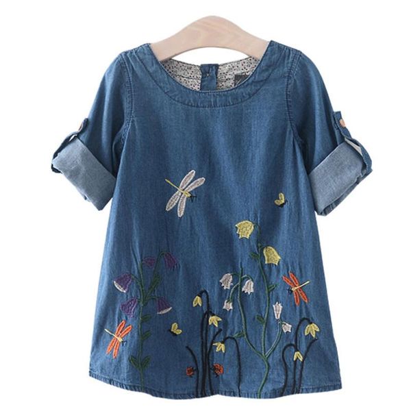 girl's dresses children clothing 2021 spring girls denim casual girl clothes 3 4 5 6 7 year butterfly embroidery dress kids, Red;yellow
girl's dresses children clothing 2021 spring girls denim casual girl clothes 3 4 5 6 7 year butterfly embroidery dress kids, Red;yellow