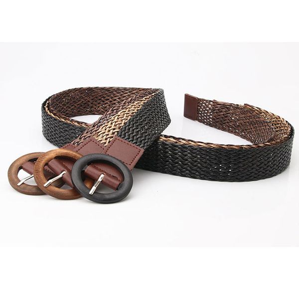 bohemia braided waist belts women pure color wide belt vintage waist belt fake straw round wooden smooth buckle female waistband, Black;brown
bohemia braided waist belts women pure color wide belt vintage waist belt fake straw round wooden smooth buckle female waistband, Black;brown