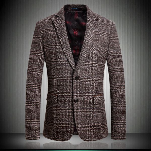 mens plaid blazer jacket khaki 2020 new winter thick woolen blazer men american fashion coats slim fit recommend m-4xl 2820, White;black
mens plaid blazer jacket khaki 2020 new winter thick woolen blazer men american fashion coats slim fit recommend m-4xl 2820, White;black