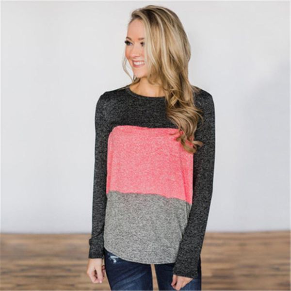 women panelled casual t-shirt fashion trend round neck long sleeve tee summer designer female tricolor panelled casual clothing, White
women panelled casual t-shirt fashion trend round neck long sleeve tee summer designer female tricolor panelled casual clothing, White