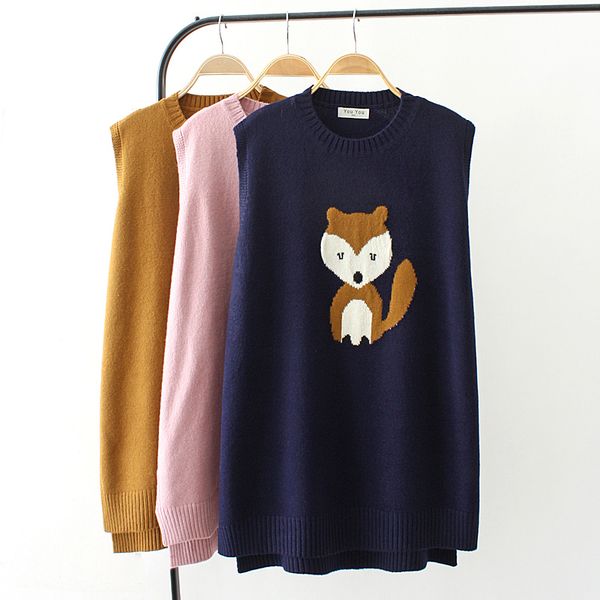 plus size spring vest sleeveless sweaters 2020 dark blue & pink & khaki knitted o neck squirrel wool female wear pullovers, White;black
plus size spring vest sleeveless sweaters 2020 dark blue & pink & khaki knitted o neck squirrel wool female wear pullovers, White;black