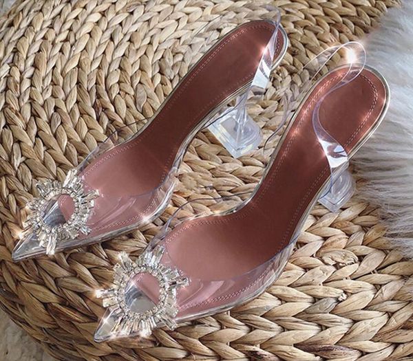 women's transparent sandals with pointed toes xia 2019 new word with water diamond baotou heels, Black
women's transparent sandals with pointed toes xia 2019 new word with water diamond baotou heels, Black
